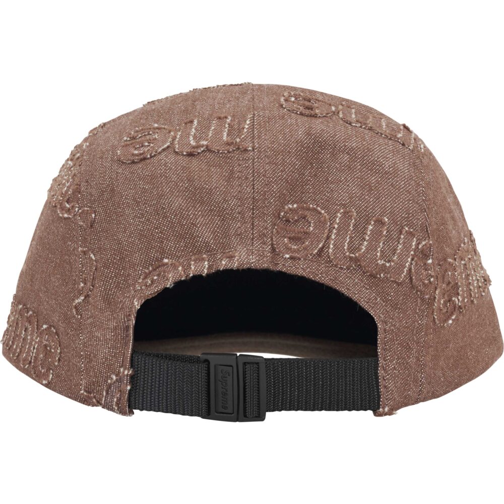 Supreme Lasered Denim Brown Camp Cap - Image 2