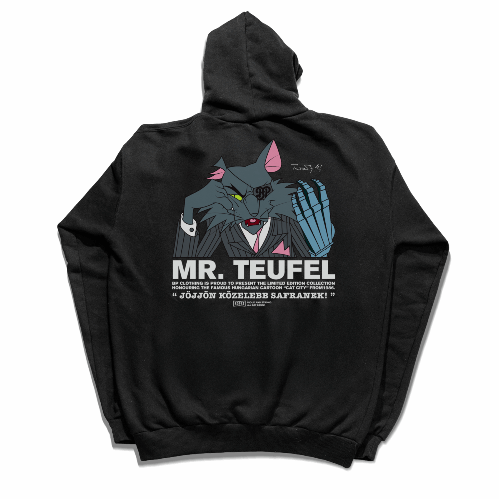 BP Clothing x Macskafogó Mr. Teufel Backprint Hoodie