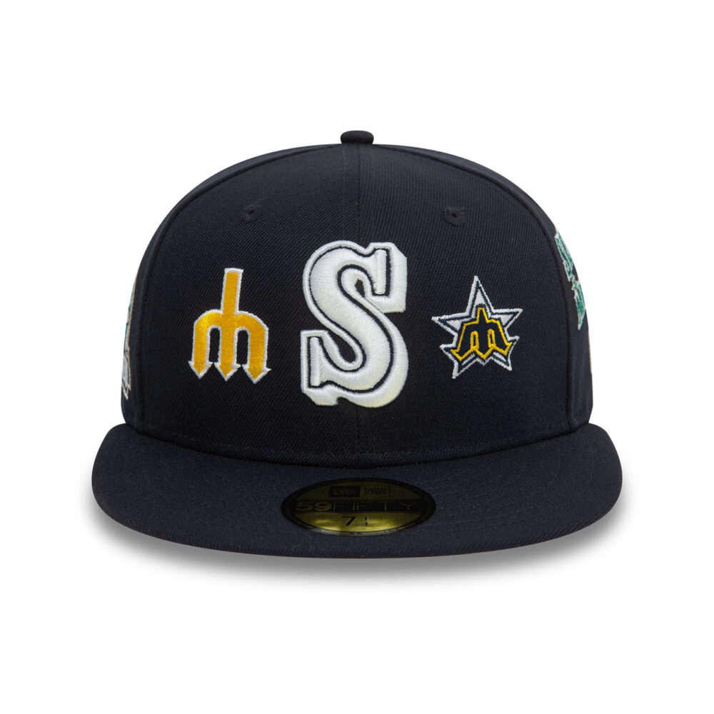 New Era 59Fifty Seattle Mariners MLB Patch Navy Fitted Sapka - Image 6