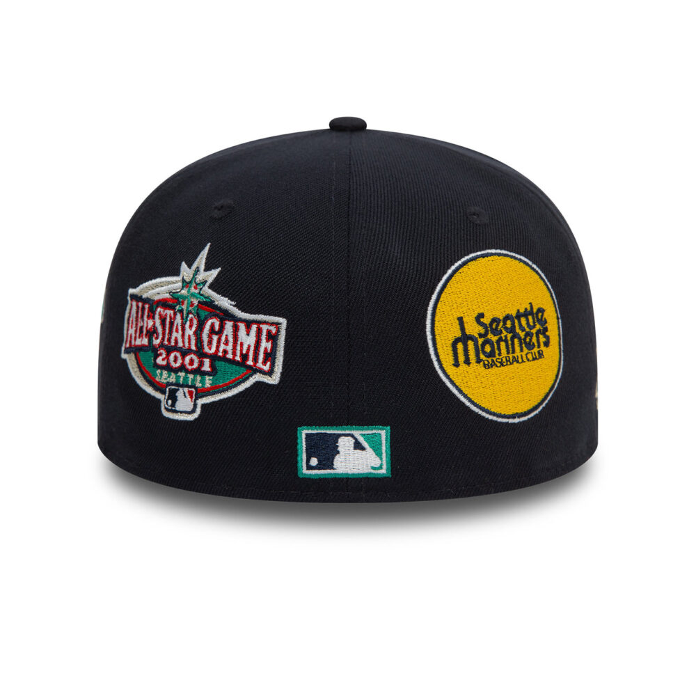 New Era 59Fifty Seattle Mariners MLB Patch Navy Fitted Sapka - Image 4