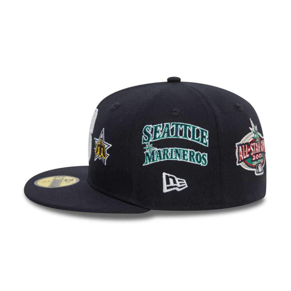 New Era 59Fifty Seattle Mariners MLB Patch Navy Fitted Sapka - Image 3