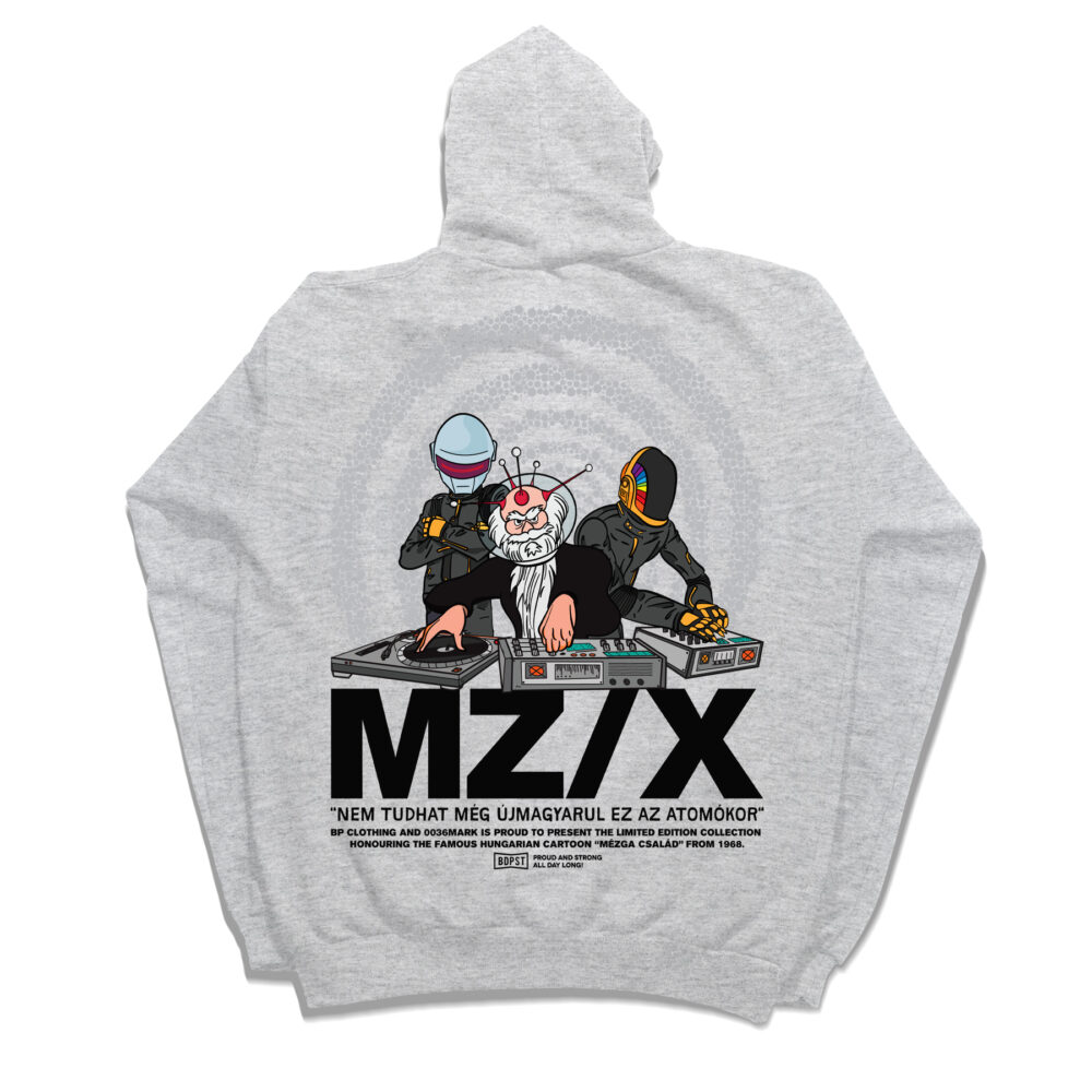 BP Clothing x Mézga Család MZ/X Backprint Gray Hoodie