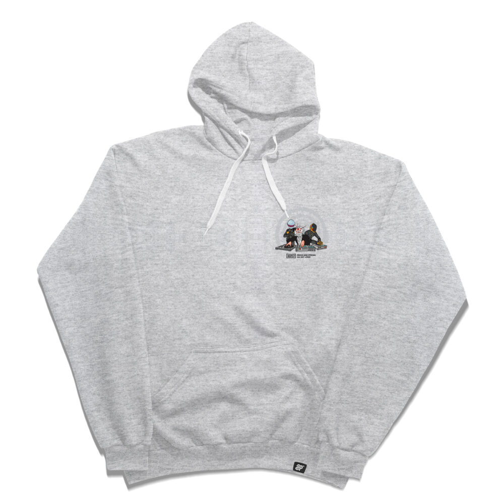 BP Clothing x Mézga Család MZ/X Backprint Gray Hoodie - Image 2