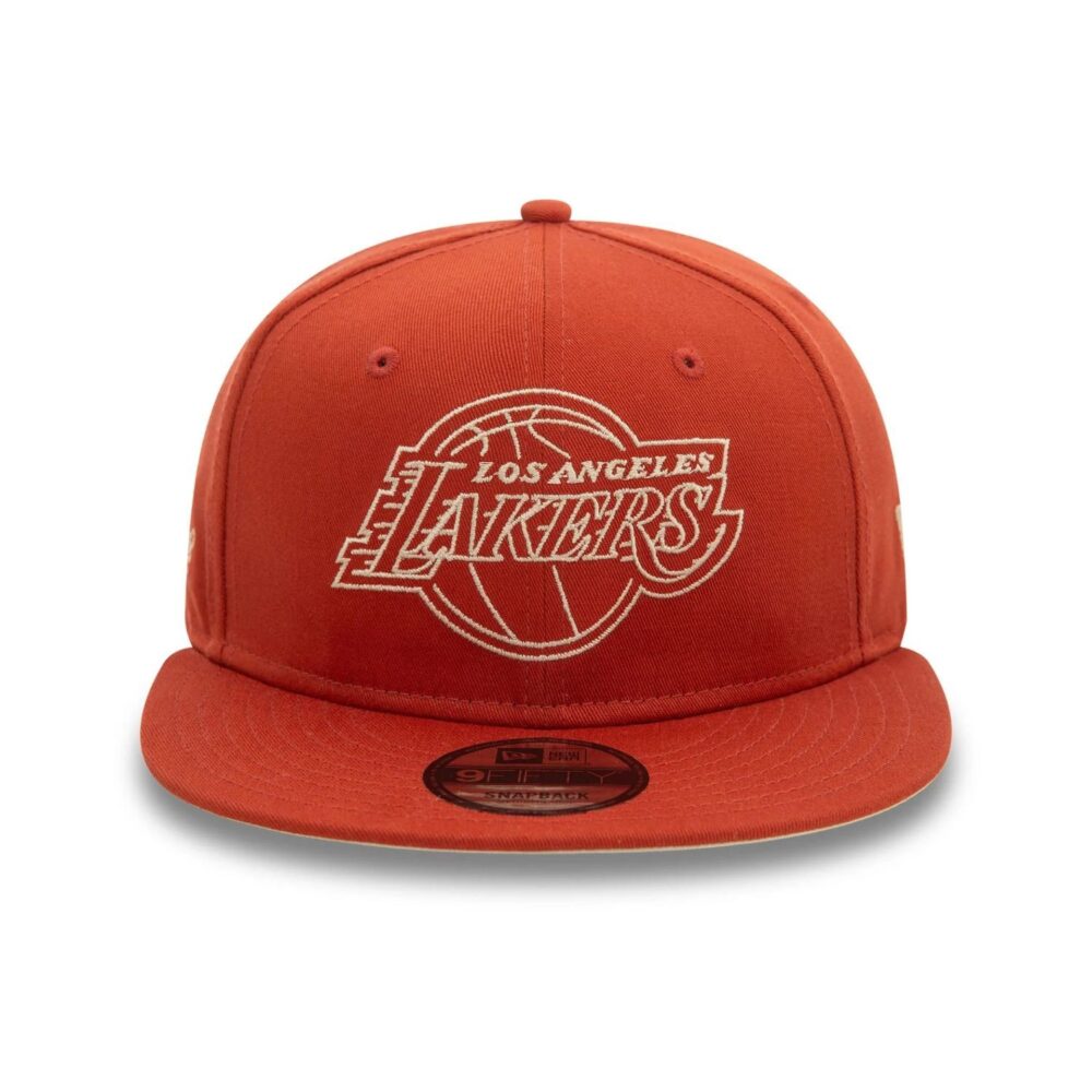 New Era 9Fifty Los Angeles Lakers Woodmark Brown Snapback - Image 3