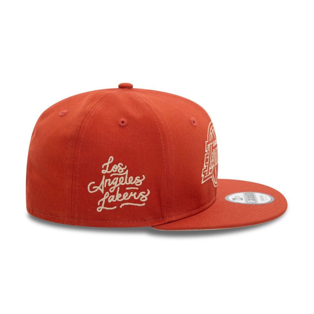 New Era 9Fifty Los Angeles Lakers Woodmark Brown Snapback - Image 2