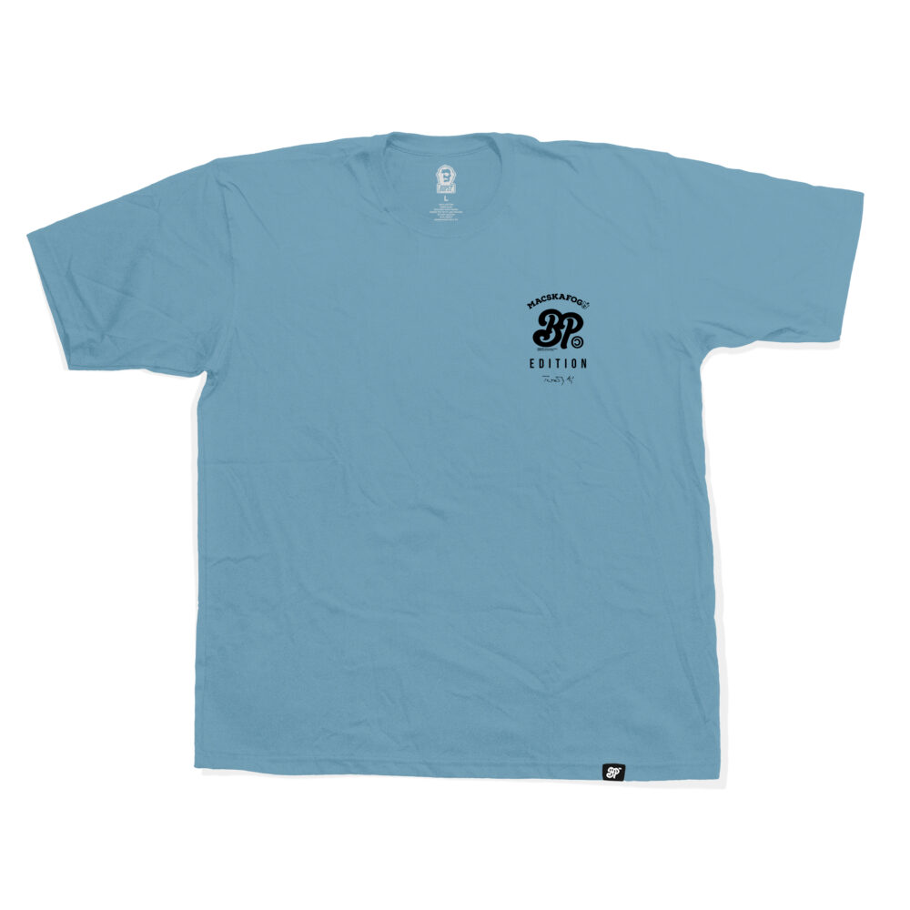BP Clothing x Macskafogó Lusta Dick Backprint Cop Blue Tee - Image 2