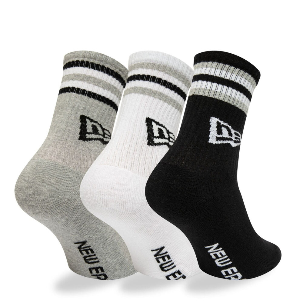 New Era Retro Stripe Crew 3-Pack Socks
