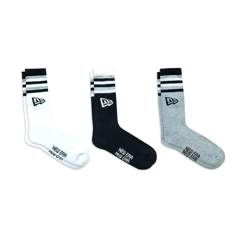 New Era Retro Stripe Crew 3-Pack Socks - Image 3