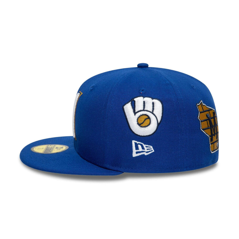 New Era MLB Milwaukee Brewers All Over 59fifty Fitted Cap - Image 4