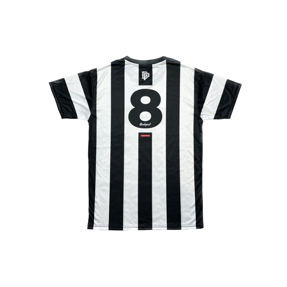 BP Clothing Black & White Striped Soccer Jersey - Image 2