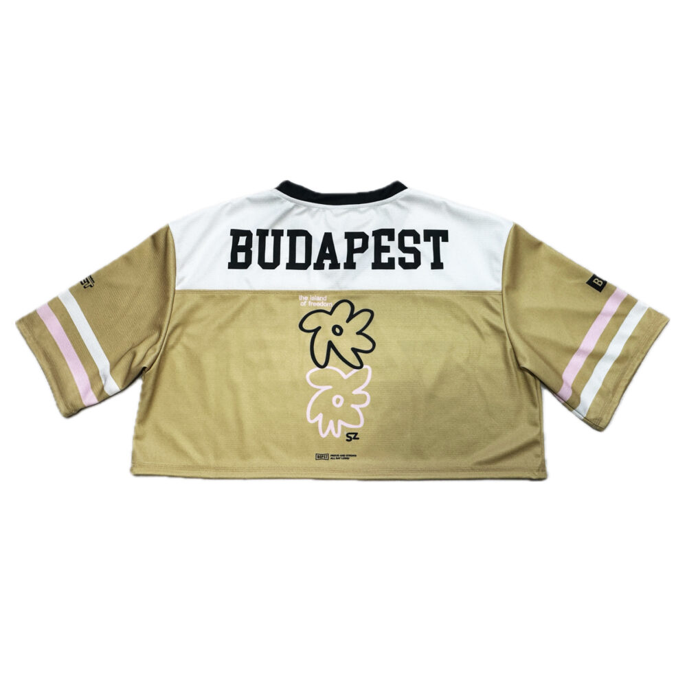 SZIGET x BP Clothing 2025 Gold Crop Top Jersey - Image 2