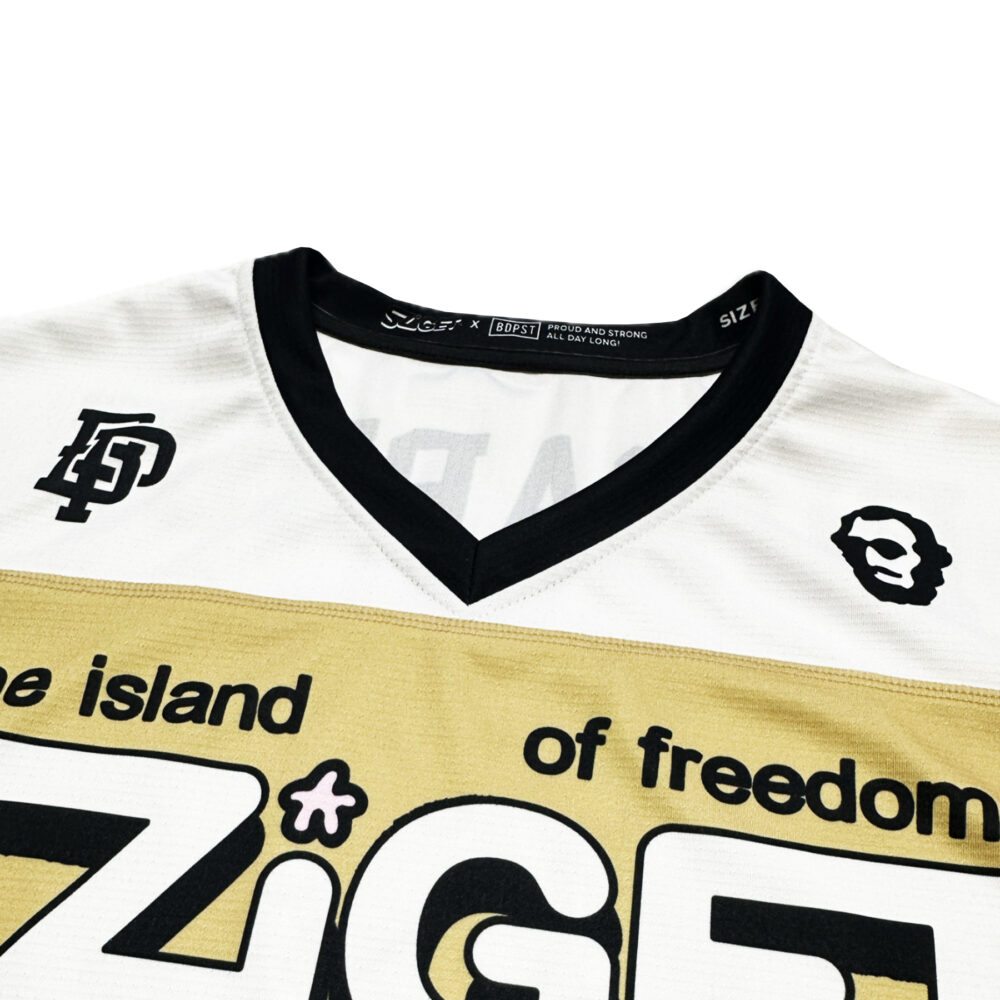 SZIGET x BP Clothing 2025 Gold Crop Top Jersey - Image 5