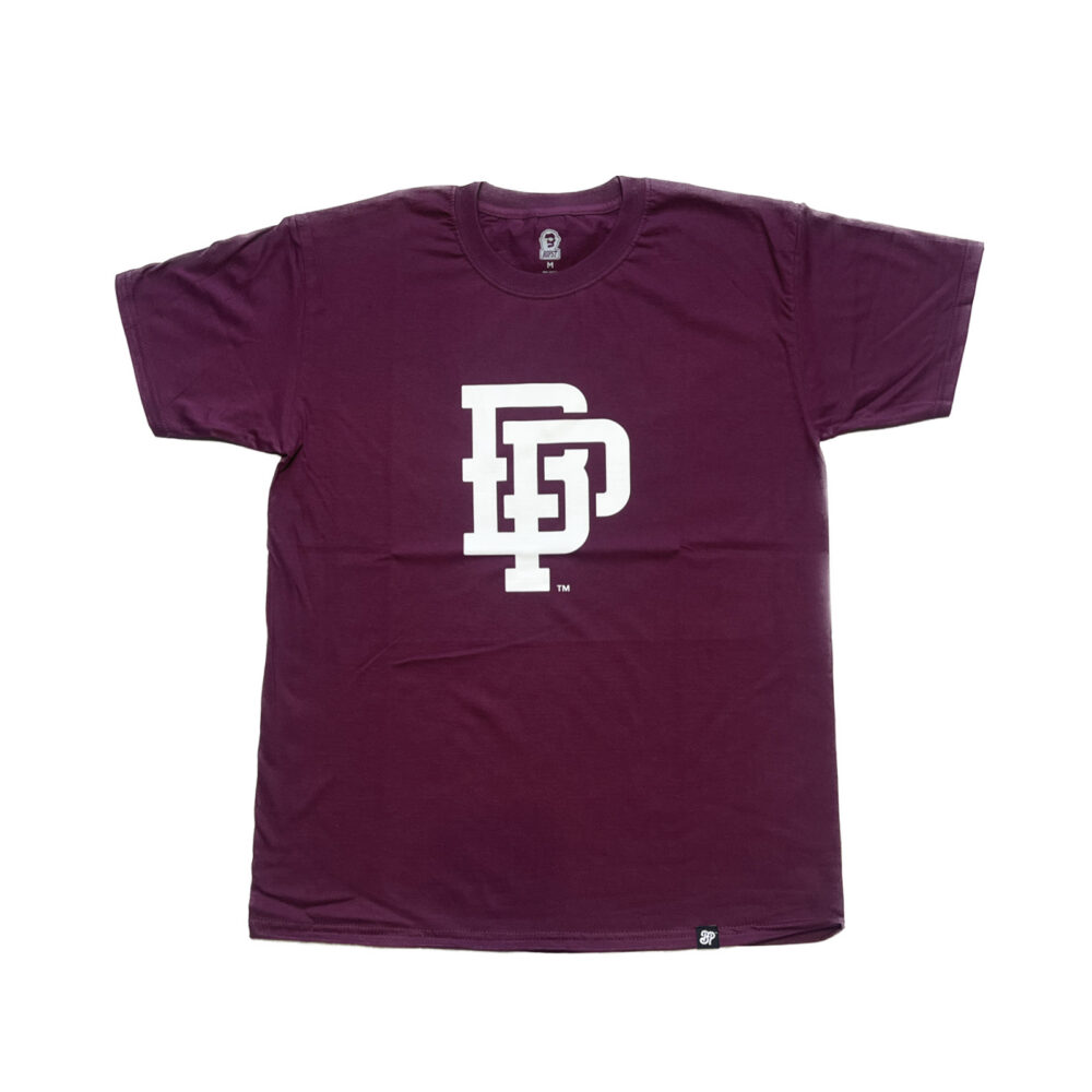 BP Clothing College Logo Basic Burgundy Tee