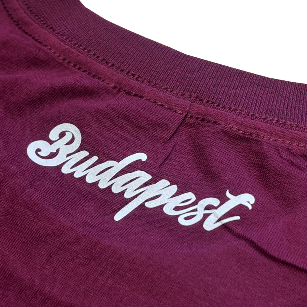 BP Clothing College Logo Basic Burgundy Tee - Image 4