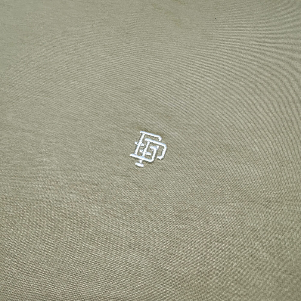 BP Clothing College embroidered Logo Oversize PRM Khaki Tee - Image 3