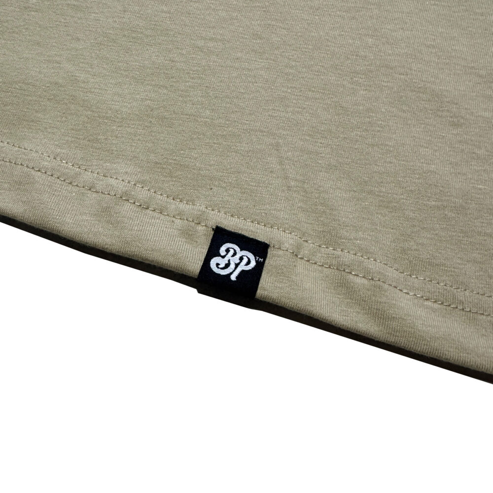 BP Clothing College embroidered Logo Oversize PRM Khaki Tee - Image 4
