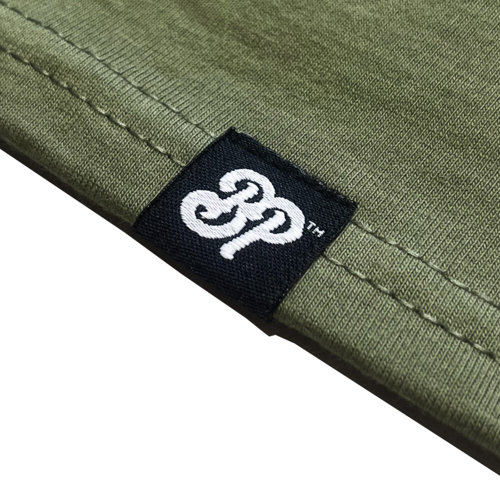 BP Clothing College Logo Basic Olive Tee - Image 5