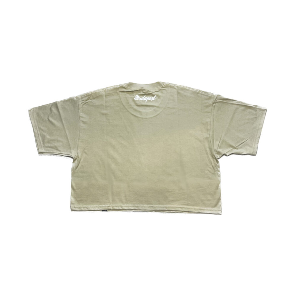 BP Clothing College Logo Sand Crop Top - Image 2