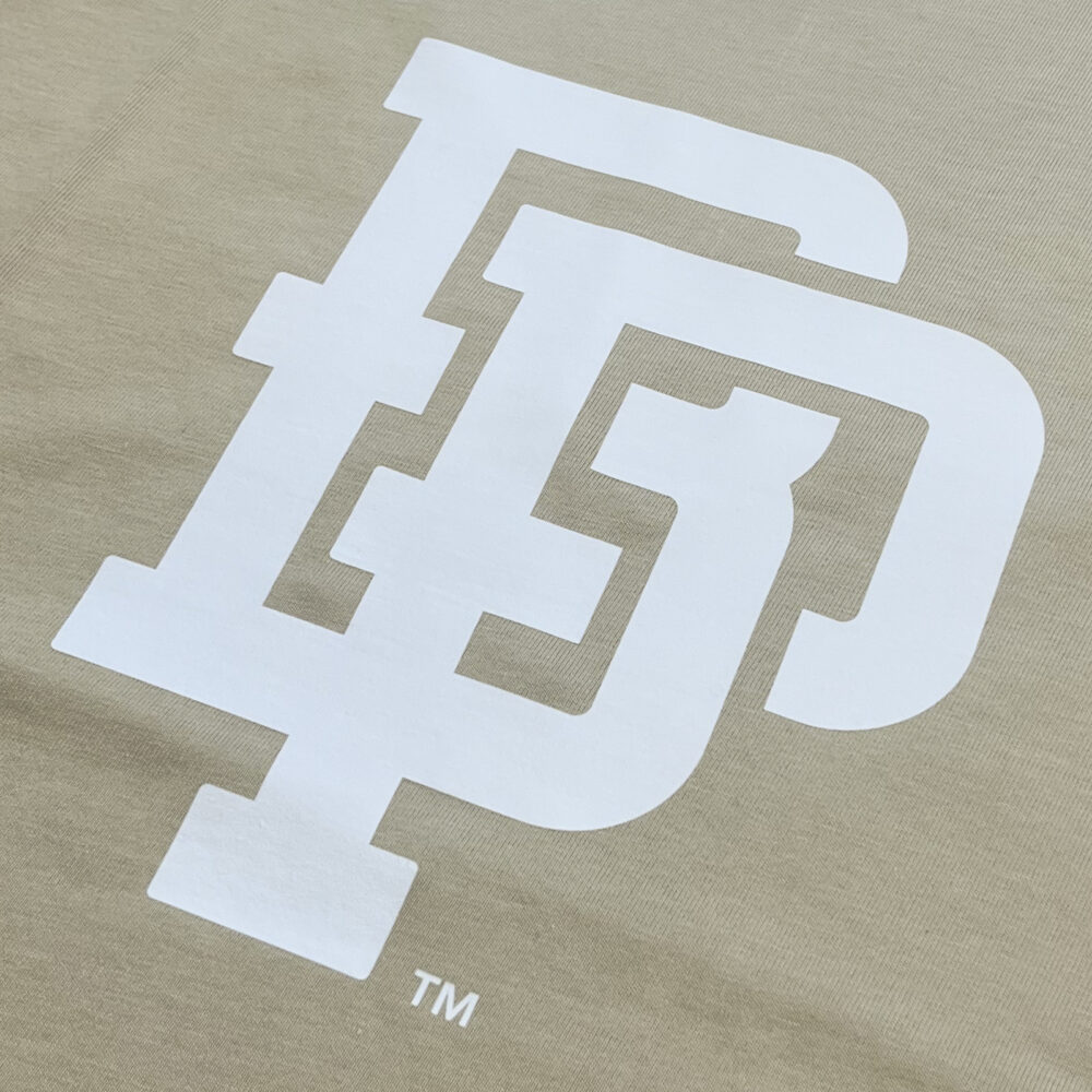 BP Clothing College Logo Basic Beige Tee - Image 3