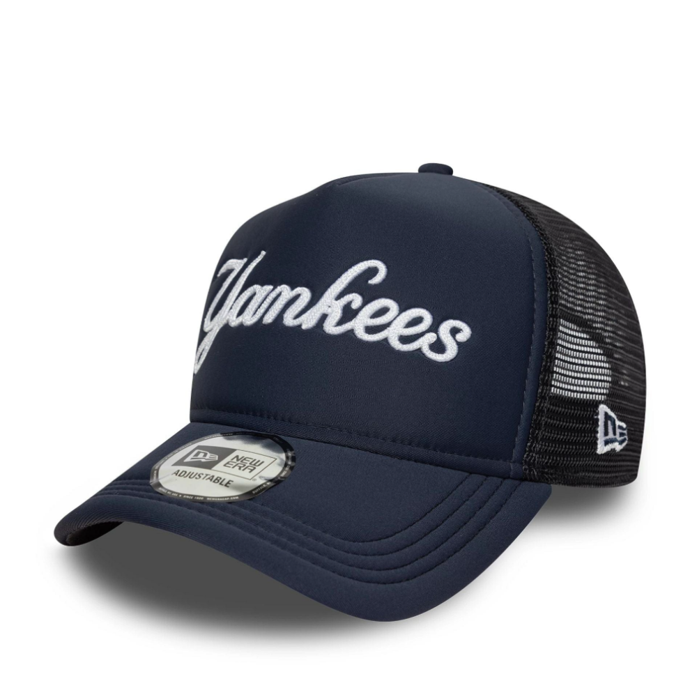 New Era Script Trucker New York Yankees Navy