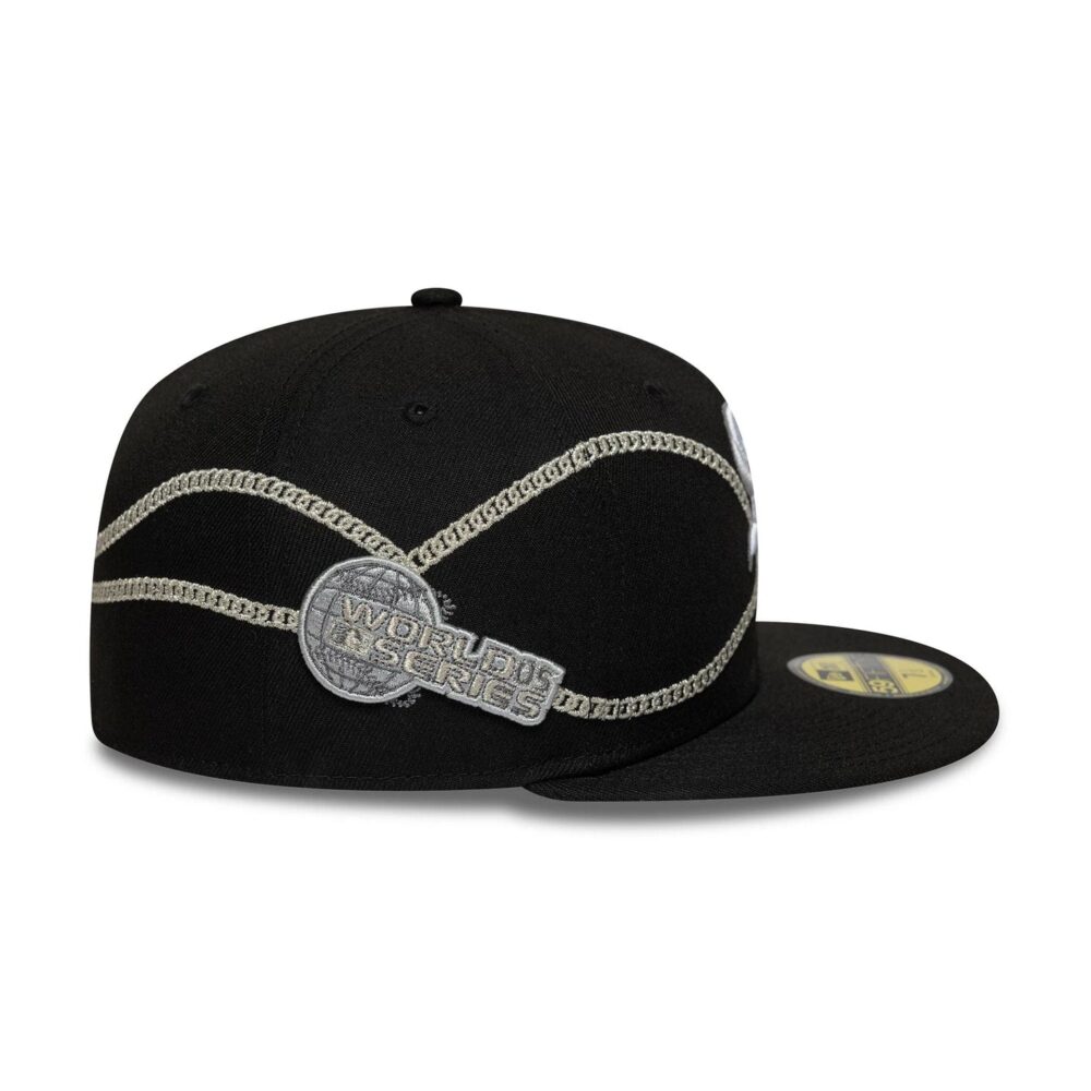 Chicago White Sox MLB Chain Wrap Black 59FIFTY Fitted Cap - Kép 3