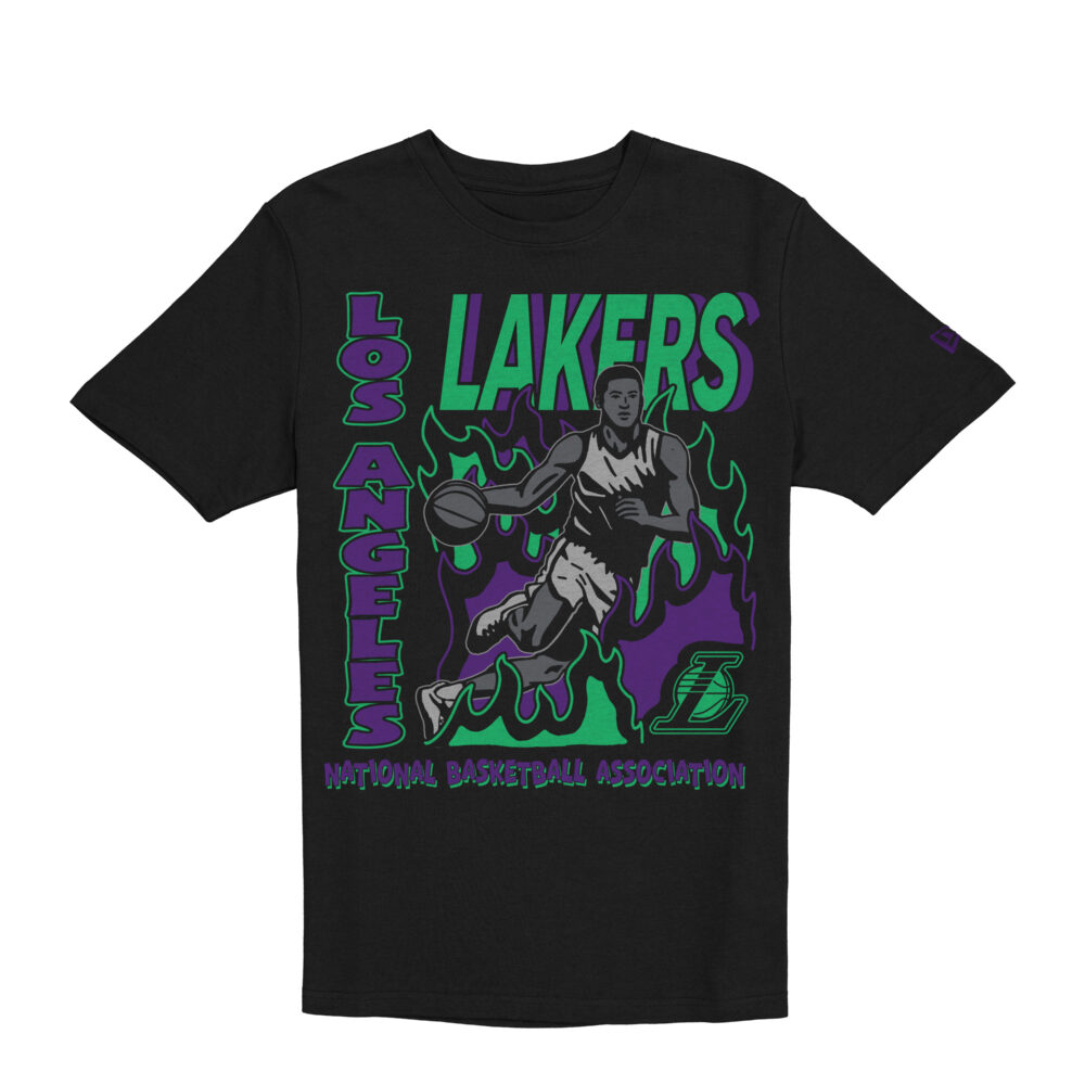 New Era NBA Los Angeles Lakers Player Life Graphic Black Tee