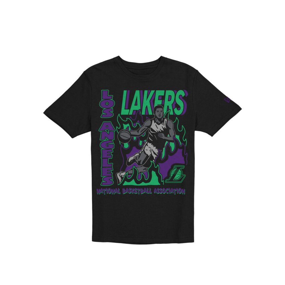 New Era NBA Los Angeles Lakers Player Life Graphic Black Tee