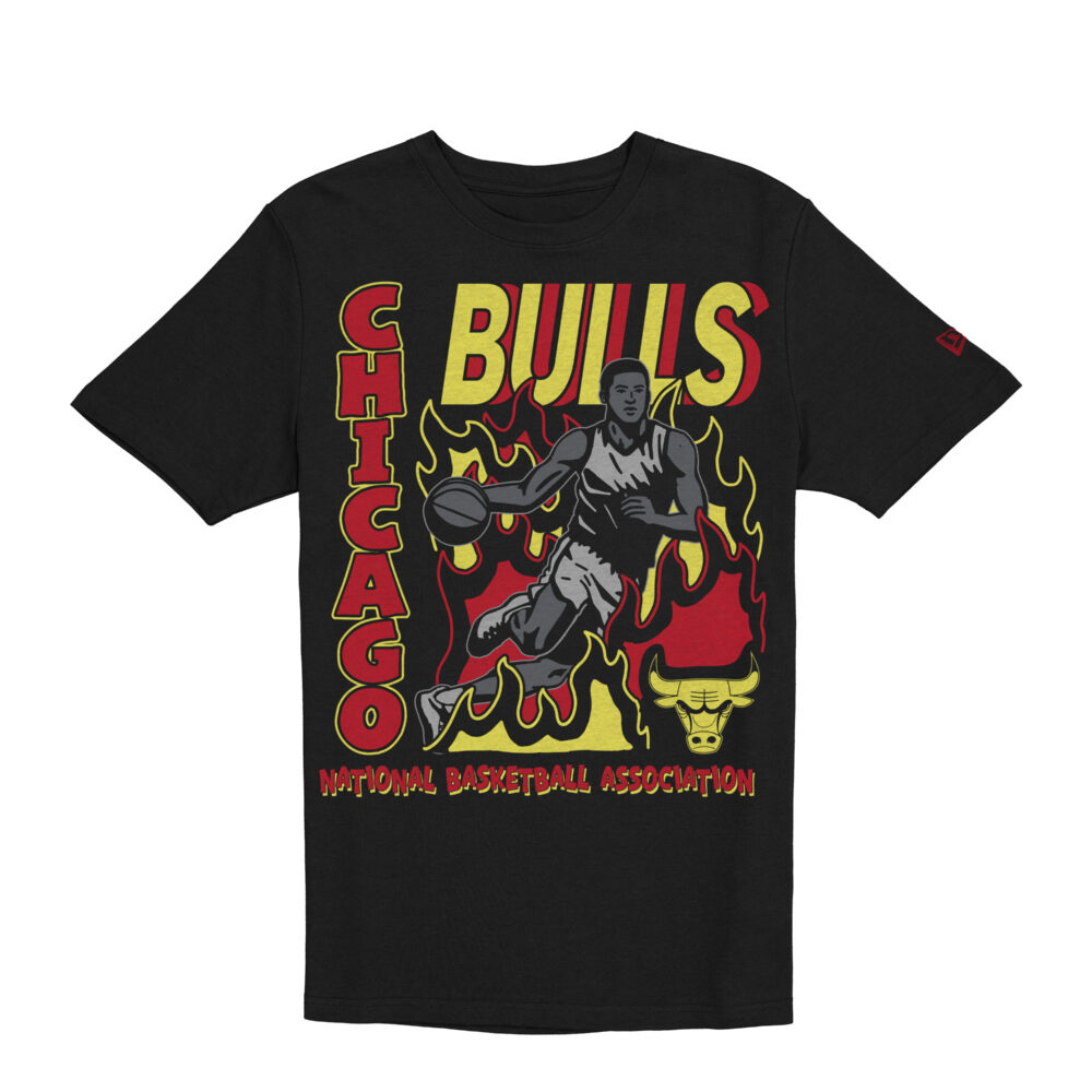 New Era NBA Chicago Bulls Player Life Graphic Black Tee