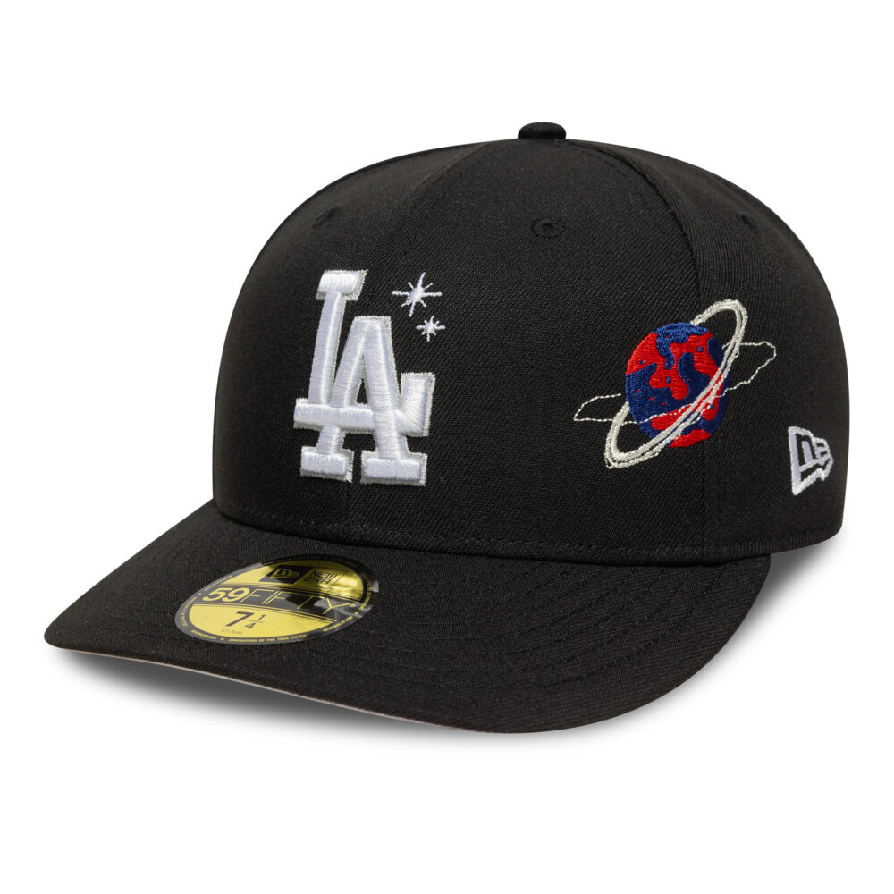 New Era 59FIFTY MLB LA Dodgers Planet Icon Black Fitted Sapka
