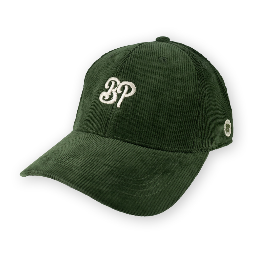 BP Clothing Classic Logo Vintage Cord Hat Green