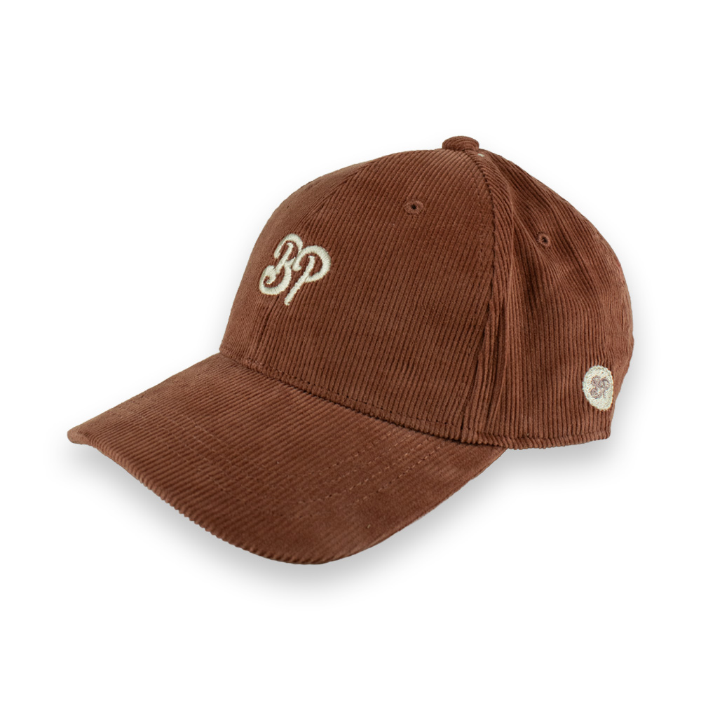 BP Clothing Classic Logo Vintage Cord Hat Brown