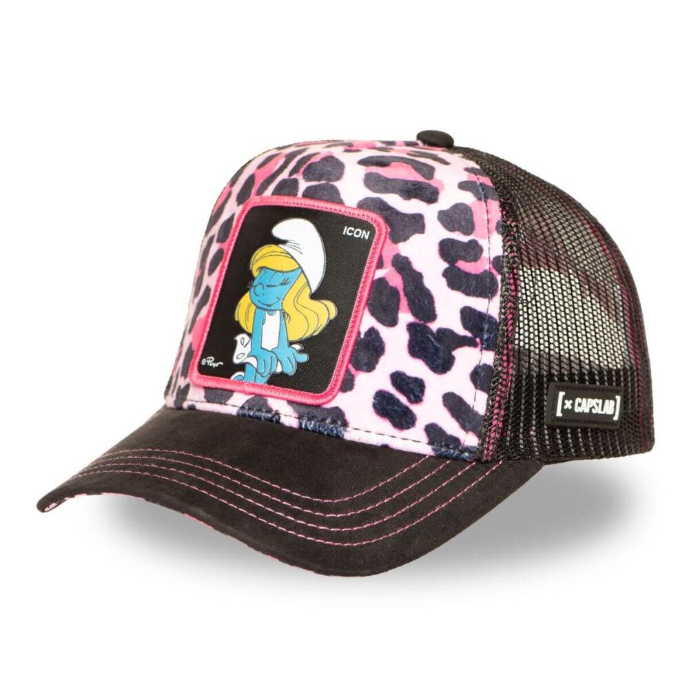 Capslab x Smurfs Leopard Trucker Sapka