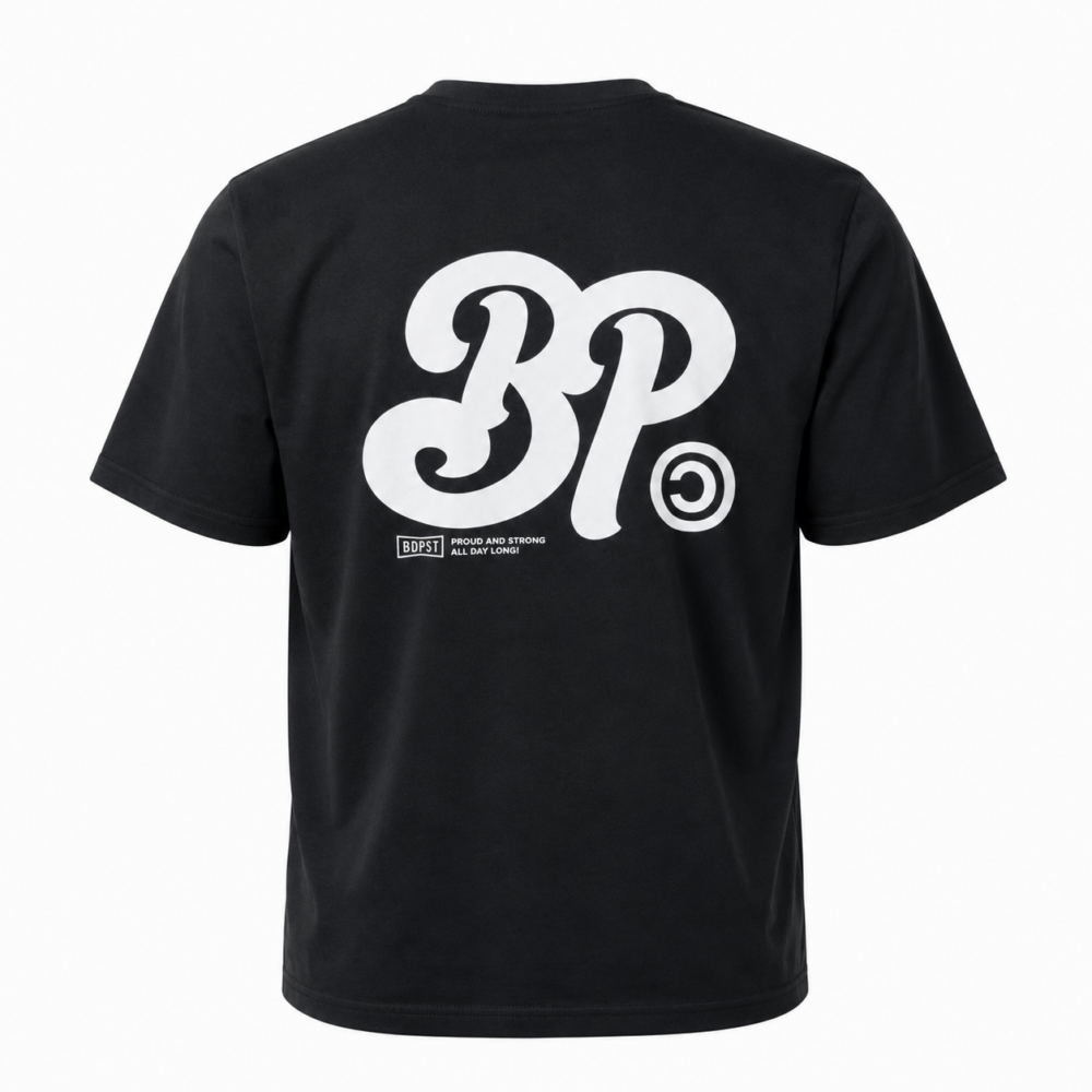 BP Clothing Classic Back Logo Tee Black