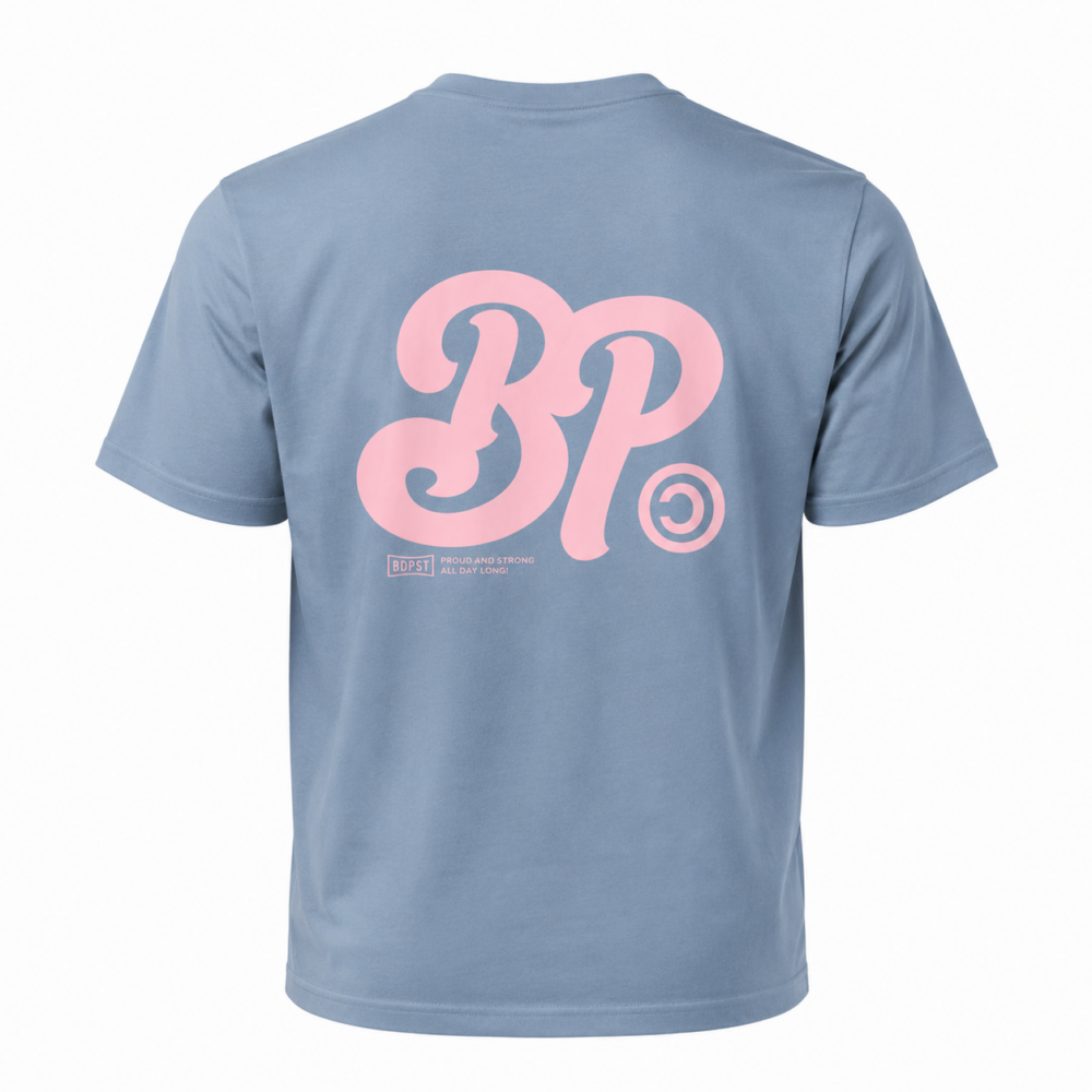BP Clothing Classic Back Logo Tee Mineral Blue