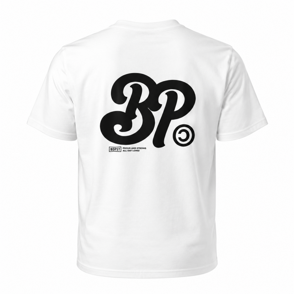 BP Clothing Classic Back Logo Tee White