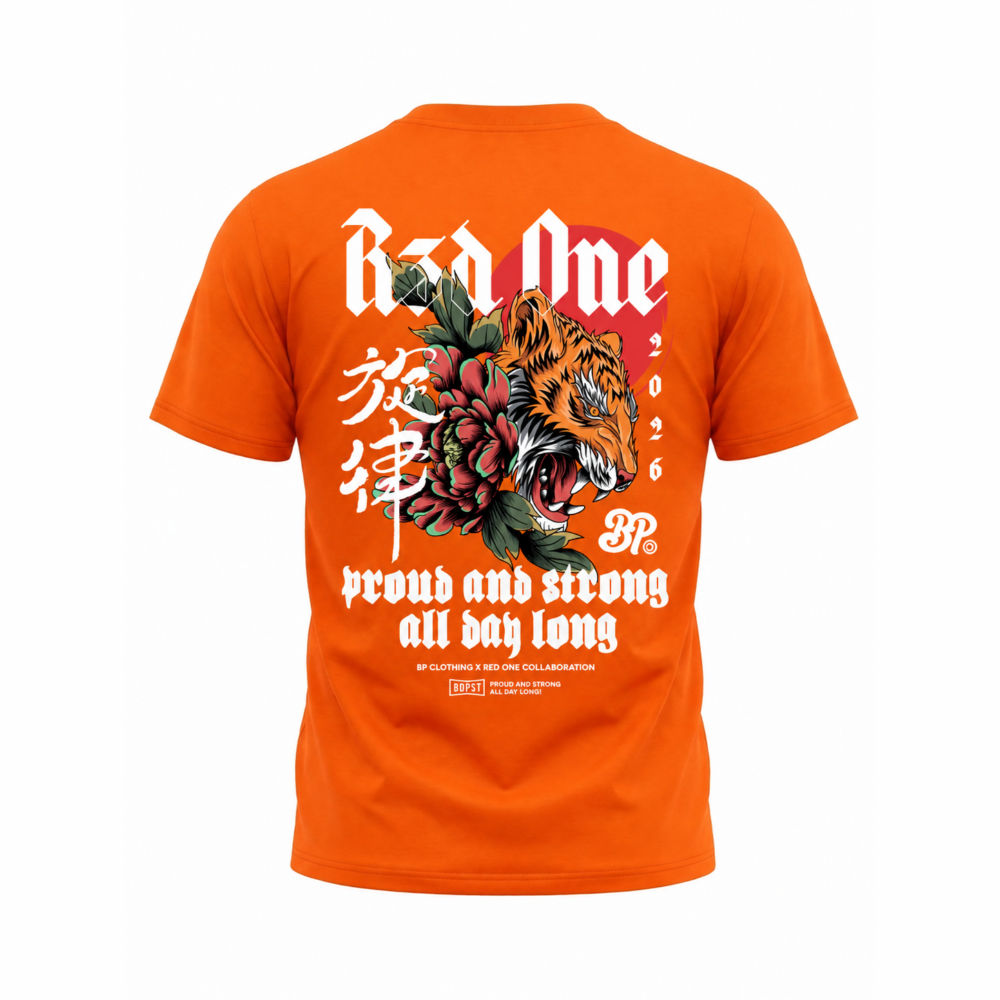 BP Clothing X R3D ONE Tiger Tee Orange