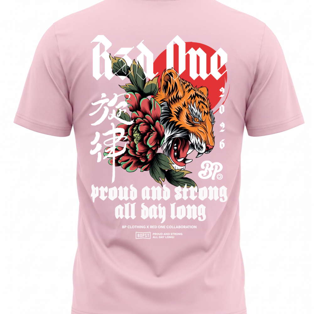 BP Clothing X Red1 Dragon Tee Pink