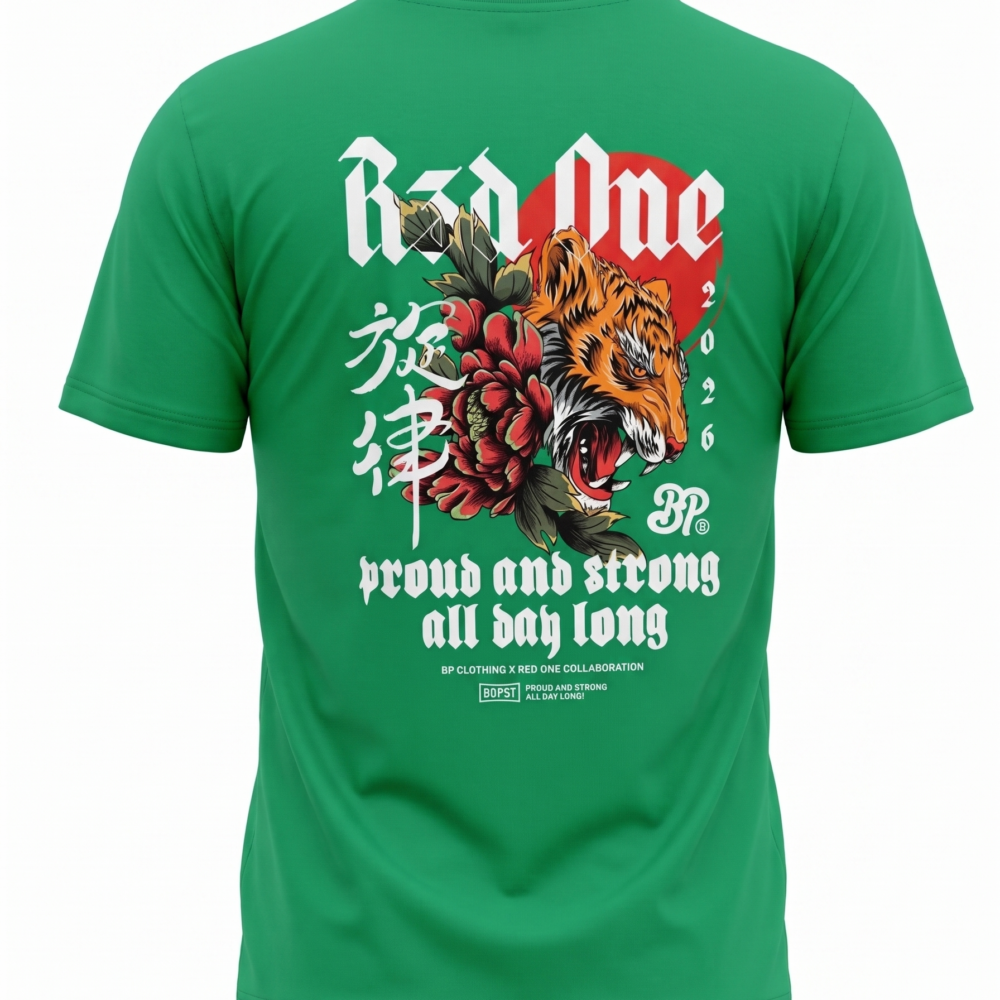 BP Clothing X Red1 Dragon Tee Green