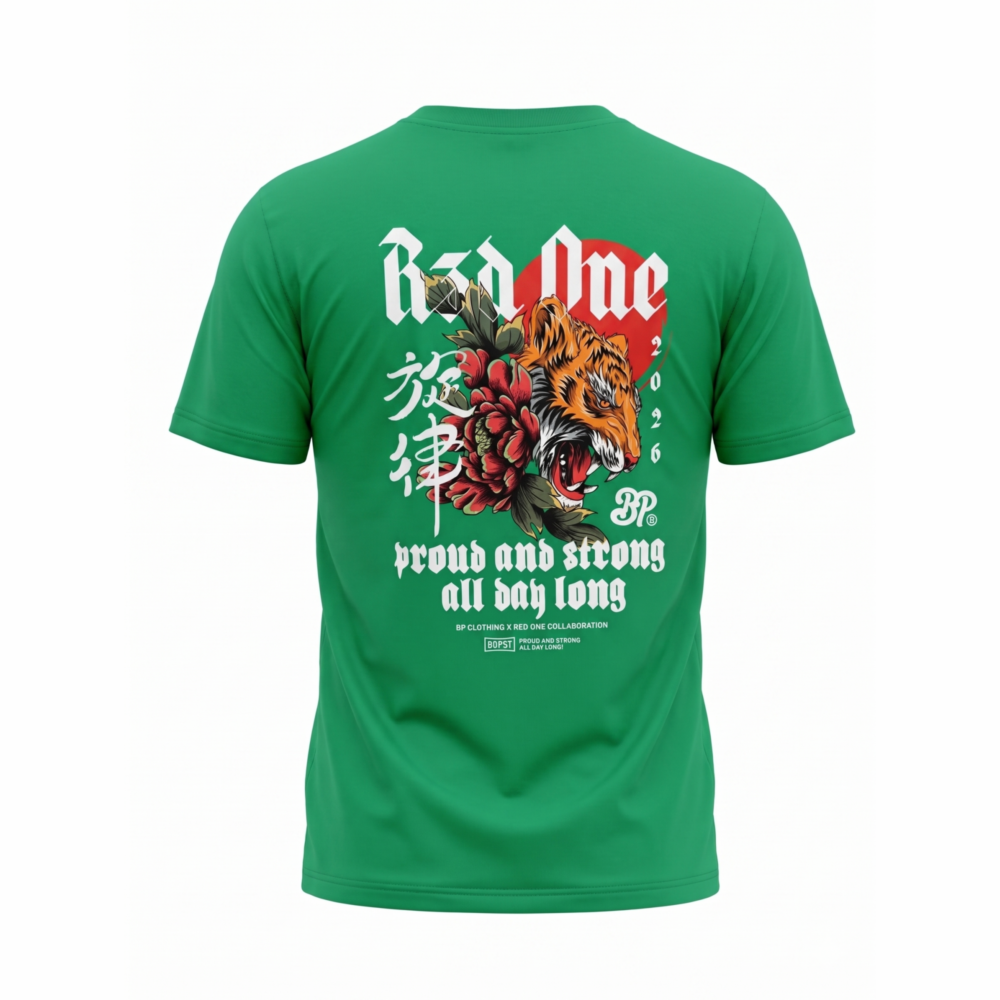 BP Clothing X R3D ONE Tiger Tee Green