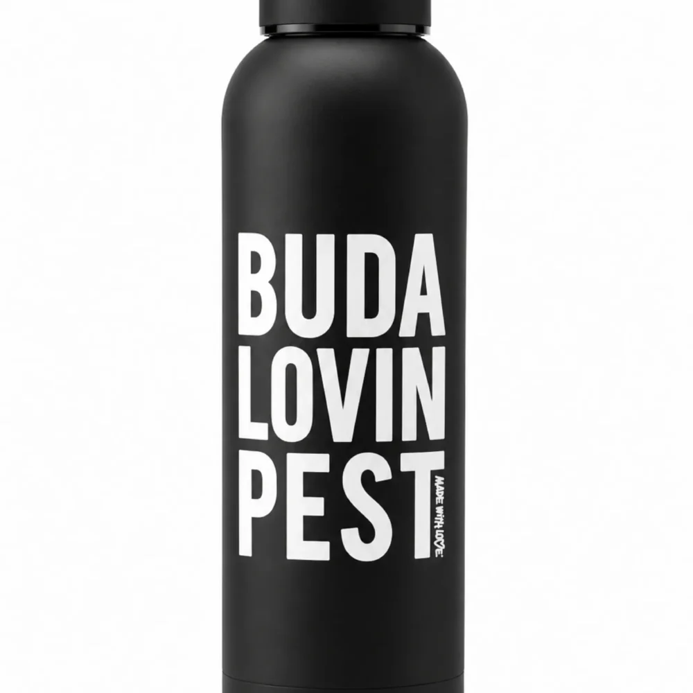 BP Clothing Water Bottle Buda Lovin Pest Black