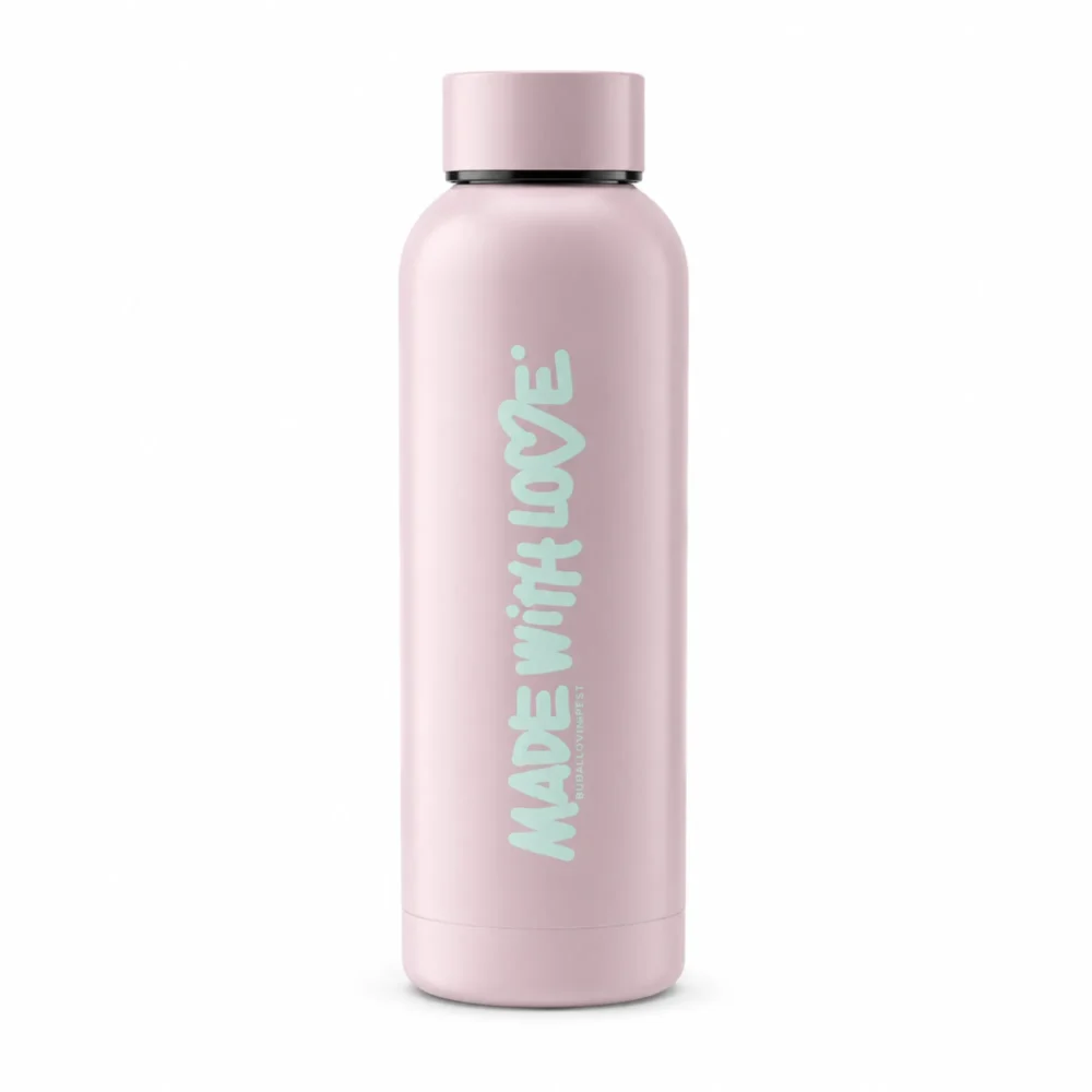 BP Clothing Water Bottle Made With Love Pastel Pink