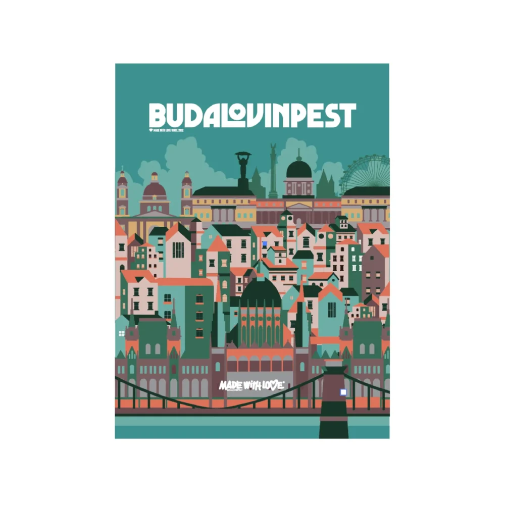 BP Clothing Fridge Magnet Buda Lovin Pest Green