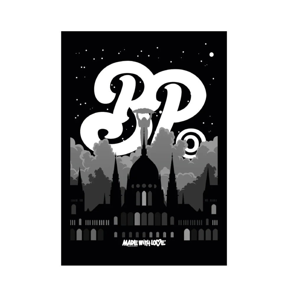 BP Clothing Fridge Magnet Classic Logo City Black