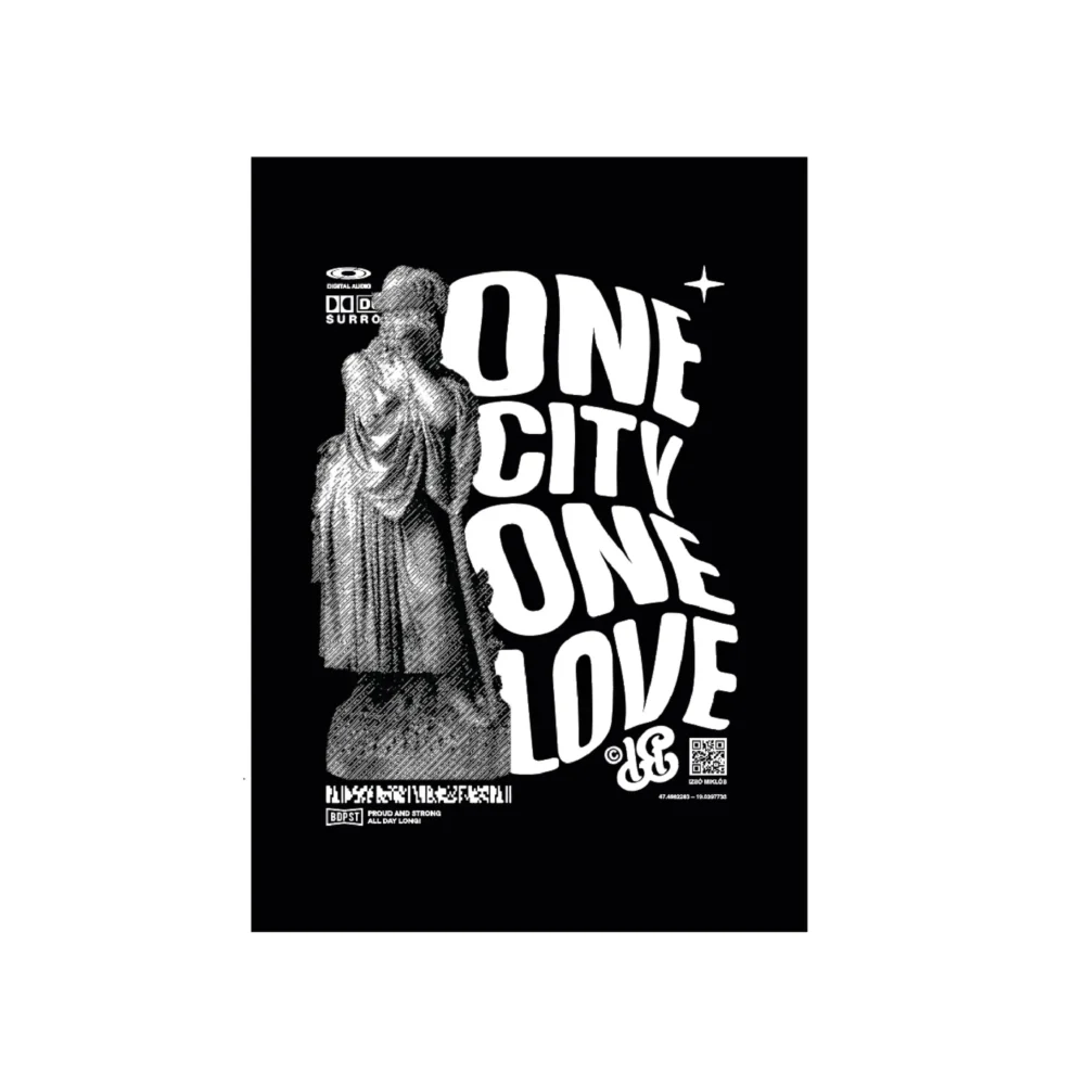 BP Clothing Fridge Magnet One City One Love Black