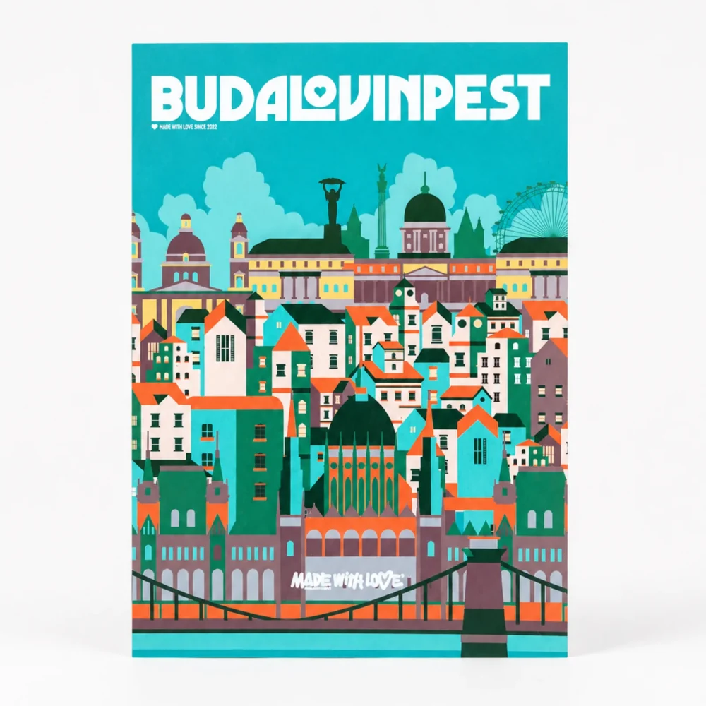 BP Clothing Postcard Buda Lovin Pest Green