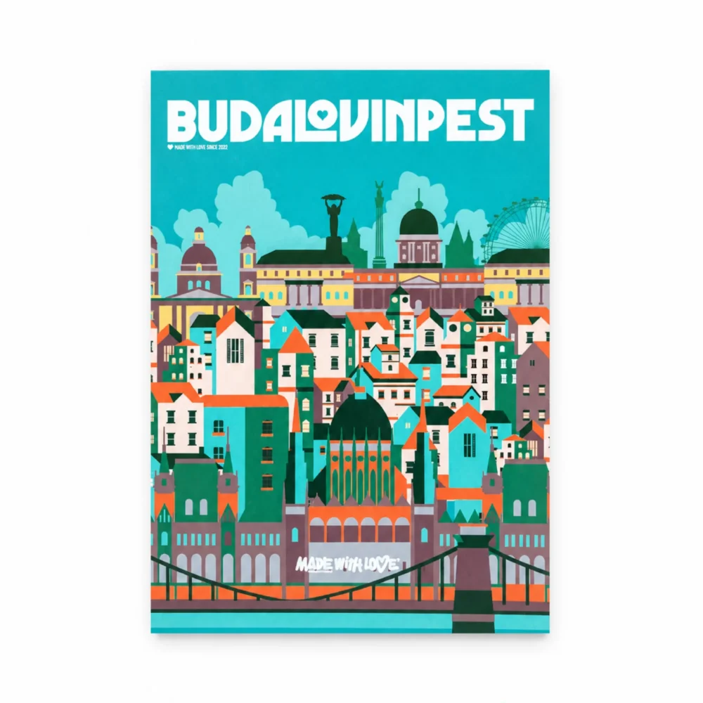BP Clothing Postcard Buda Lovin Pest Green