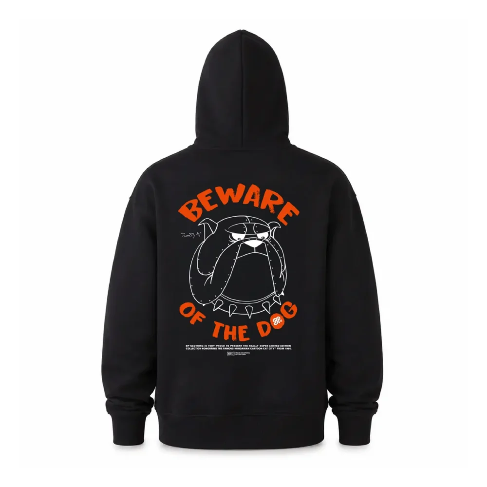 BP Clothing X Macskafogó Beware Of The Dog Hoodie Black