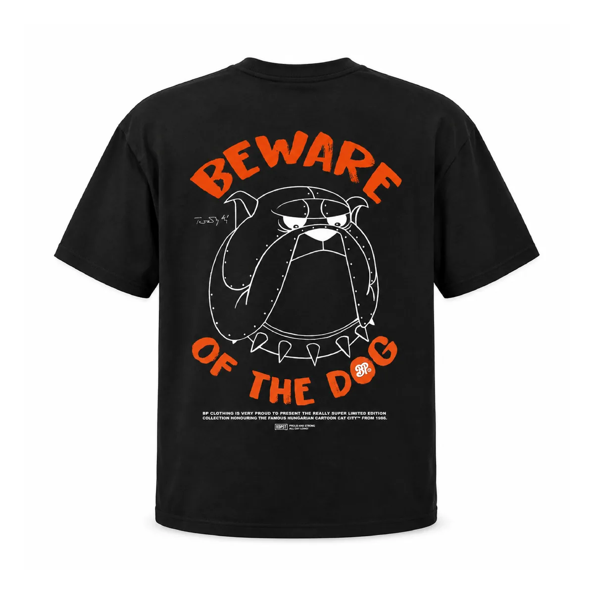 BP Clothing X Macskafogó Beware Of The Dog Tee Black