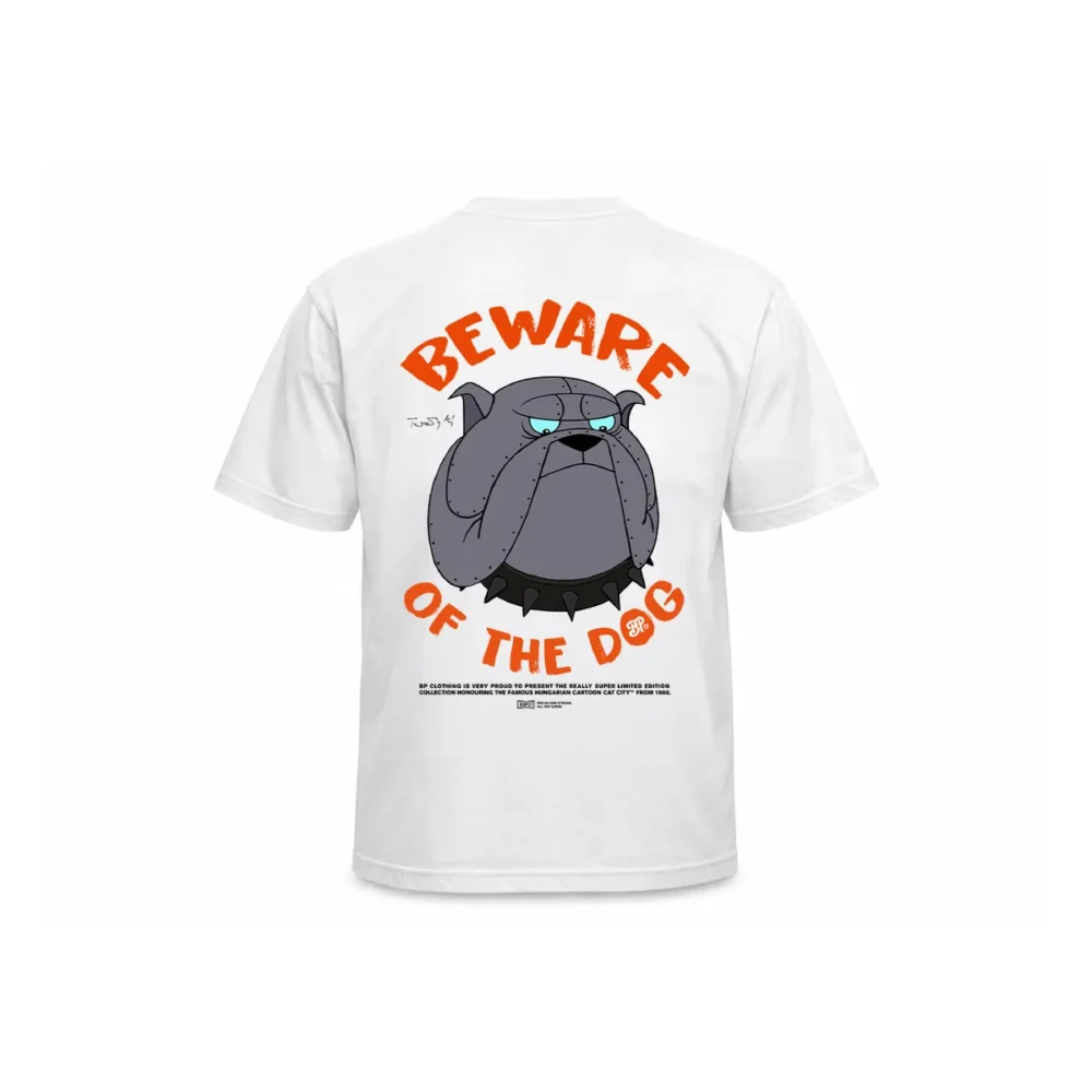 BP Clothing X Macskafogó Beware Of The Dog Tee White