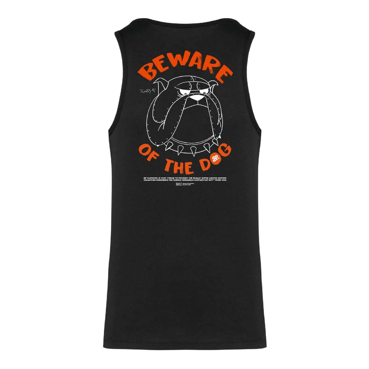 BP Clothing X Macskafogó Beaware Of The Dog Tank Black